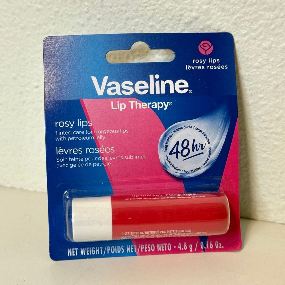 Vaseline Lip Therapy with petroleum jelly Rosy Lips 5 Pack NEW - Picture 2 of 3